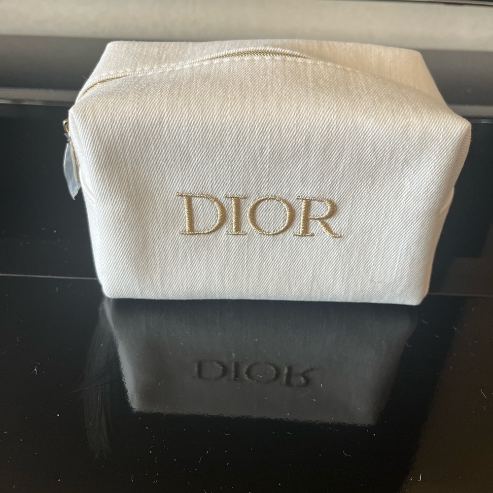 Dior White pouch 6 inches x 4 inches